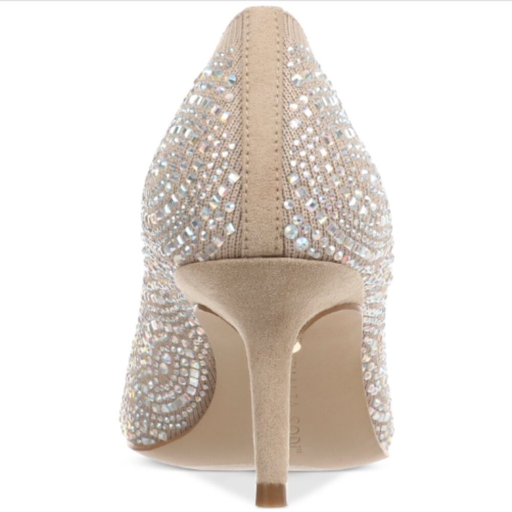 Thalia Sodi Women's Heathere Slip-on Pointed-Toe Mid-Heel Pumps Almond Fly NWB - Picture 2 of 4